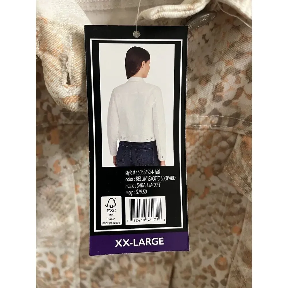 NWT Nine West Jeans Women's Size XXL Exotic Leopard Print Sarah Jacket‎ - Picture 3 of 6